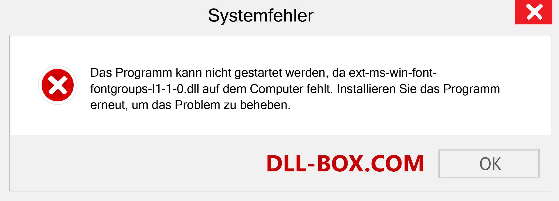 ext-ms-win-font-fontgroups-l1-1-0.dll-Datei fehlt?. Download für Windows 7, 8, 10 - Fix ext-ms-win-font-fontgroups-l1-1-0 dll Missing Error unter Windows, Fotos, Bildern